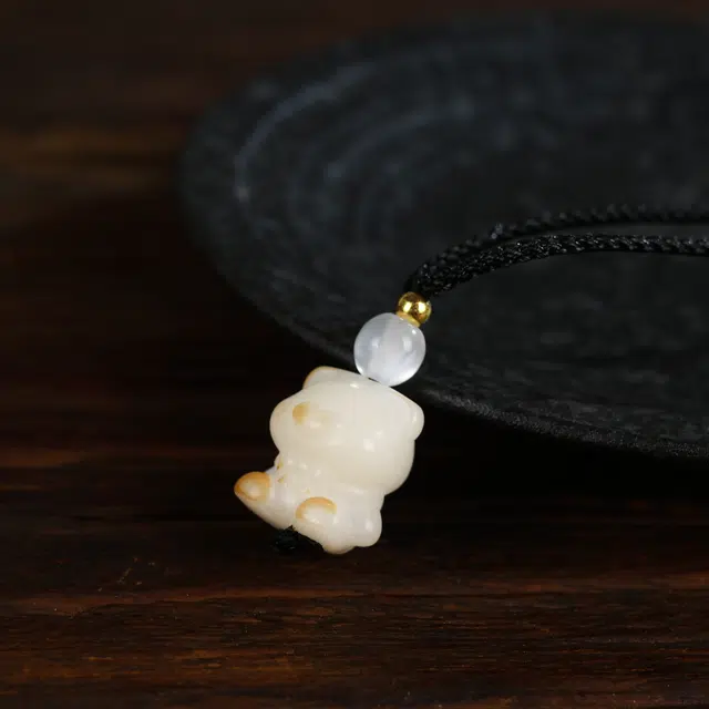 镯瑾 可爱小熊 优雅新中式百搭 国风 暴富 考试顺利 显白 #好运 菩提根 项链 男女同款情侣款