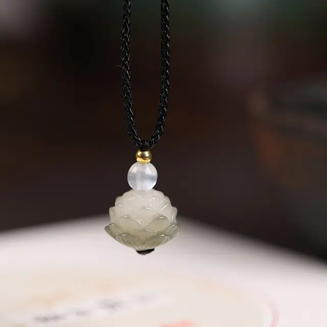 镯瑾 新中式国潮 好运莲莲 福禄双全招财纳福转运上岸平安喜乐精致温婉简约百搭显白#好运 菩提根 项链 男女同款情侣款