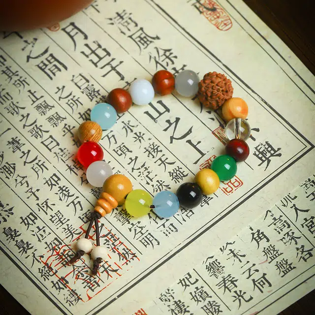 镯瑾 【到手两条】招财纳福吞金兽 貔貅 转运珠 国潮 送福气礼盒财运来 串佛珠精致优雅盘玩百搭#好运 黑檀 手串 男女同款情侣款