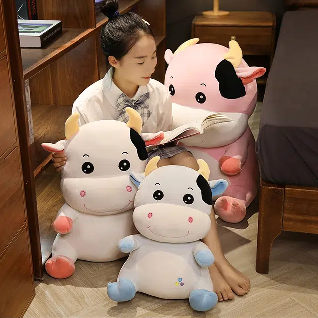 狐狸仙 可爱奶牛娃娃 玩偶 毛绒公仔