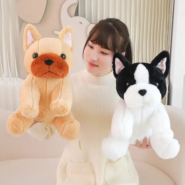 狐狸仙 卡通斗牛犬 玩偶 毛绒公仔