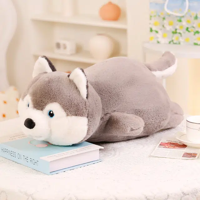 狐狸仙 呆萌柴犬哈士奇长抱枕 可爱二哈 玩偶 毛绒公仔