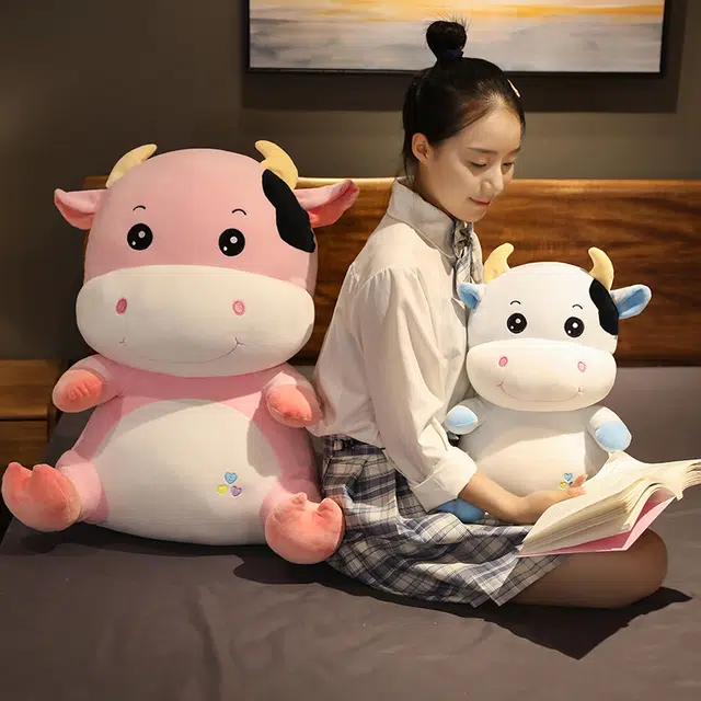 狐狸仙 可爱奶牛娃娃 玩偶 毛绒公仔