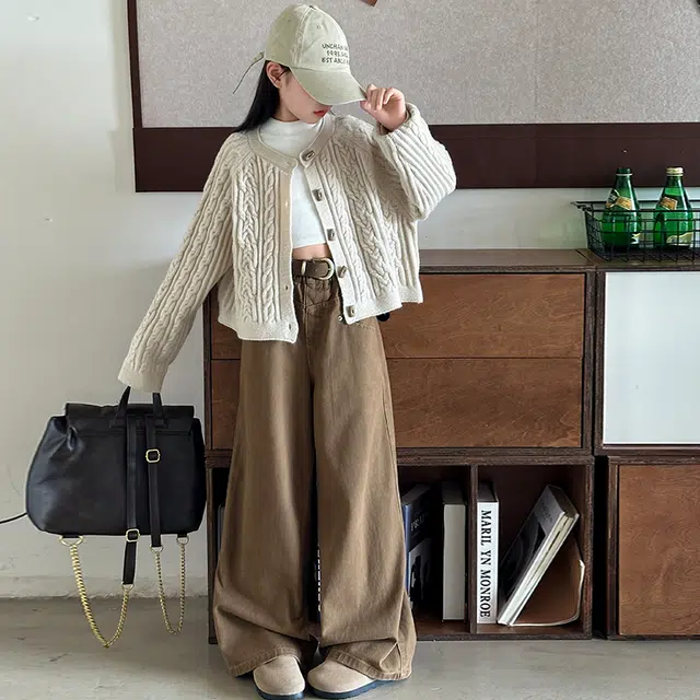 木木屋 舒适亲肤简约纯色长袖毛衣 青少年