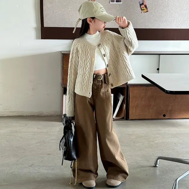 木木屋 舒适亲肤简约纯色长袖毛衣 青少年