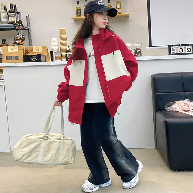 木木屋 舒适连帽拉链百搭夹克外套青少年