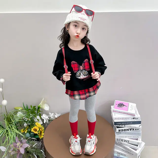 木木屋 舒适圆领亲肤上衣透气裤子休闲运动套装中小童