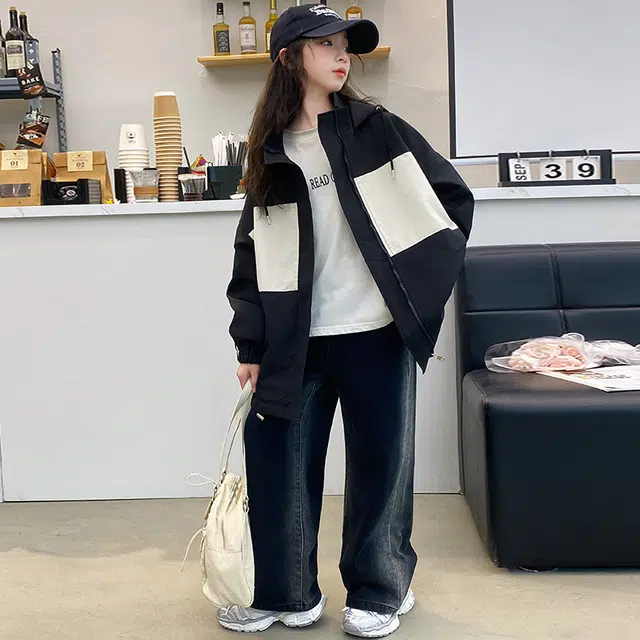 木木屋 舒适连帽拉链百搭夹克外套青少年