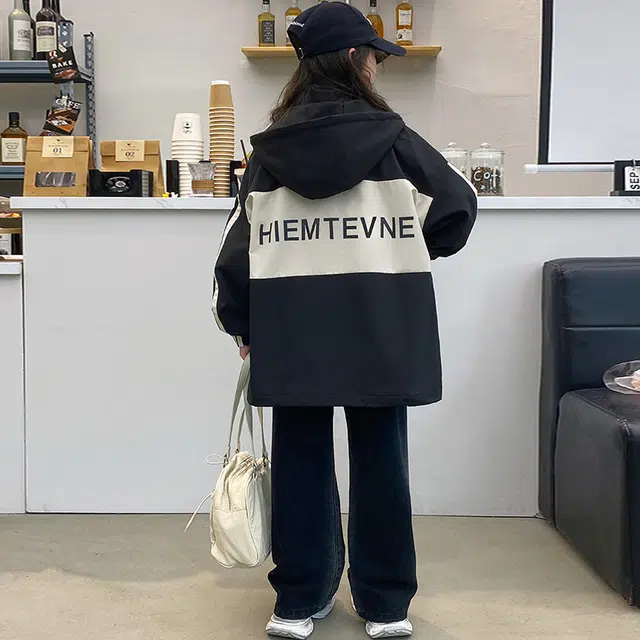 木木屋 舒适连帽拉链百搭夹克外套青少年