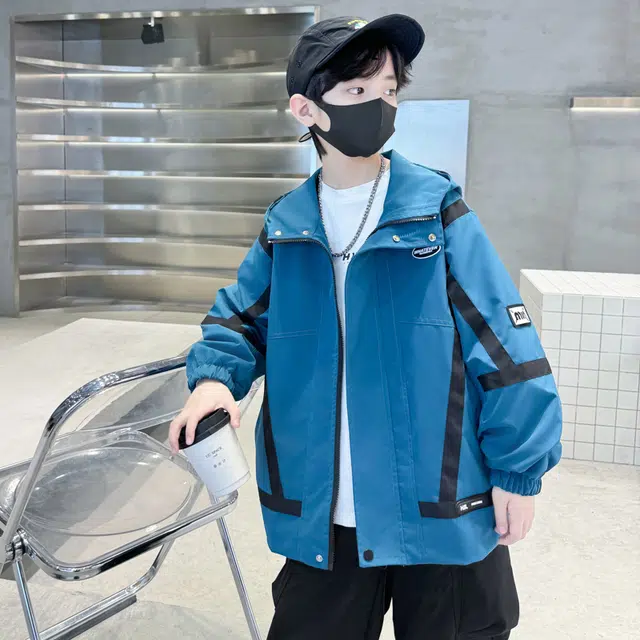 木木屋 舒适透气拉链连帽夹克外套青少年