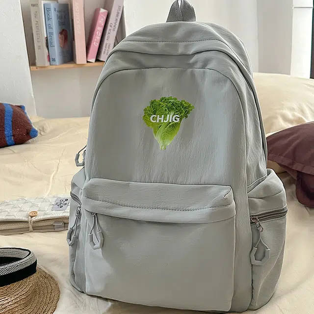 蔻蒂熊 小清新书包女初中生可爱甜美旅行背包休闲大容量高中学生简约百搭轻便 涤纶 双肩包 常规 青少年 米白色/粉色/黑色/灰色/黄色