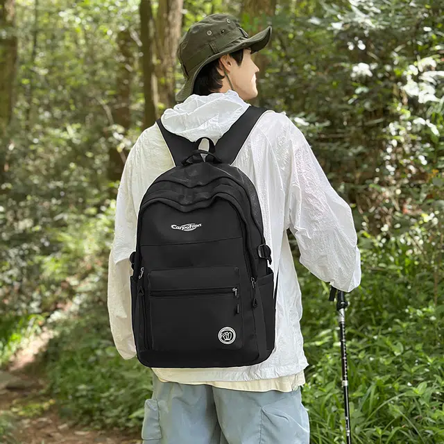 蔻蒂熊 高颜值轻便休闲背包初中高中生设计感大容量学生书包时尚简约百搭 涤纶 双肩包 常规 青少年 白色/黑色/红色/咖啡色/绿色