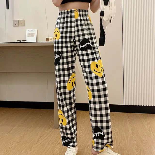 莫代尔 时尚格子印花舒适亲肤长裤睡裤 女款 花色
