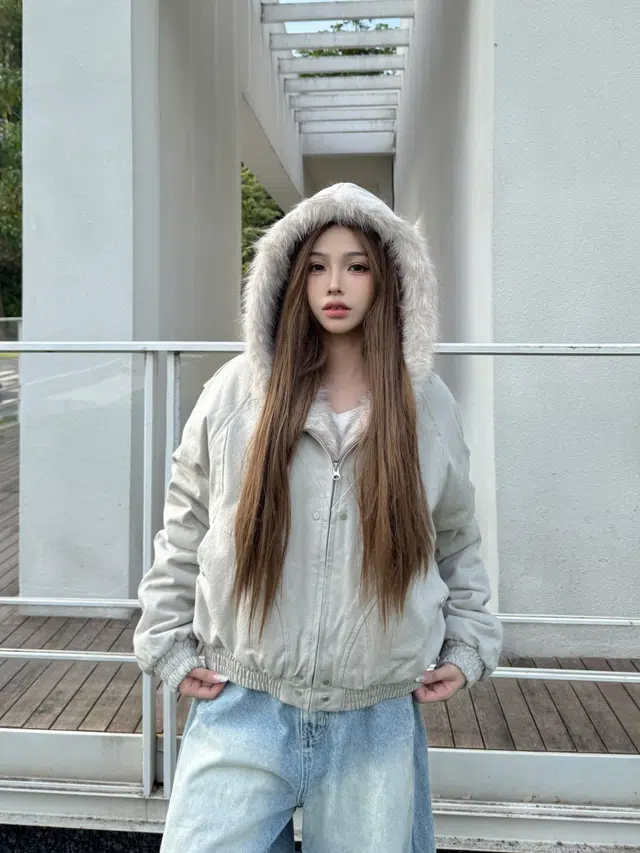 丝絮丝绸 冬季保暖加厚毛领棉衣外套棉服 女款