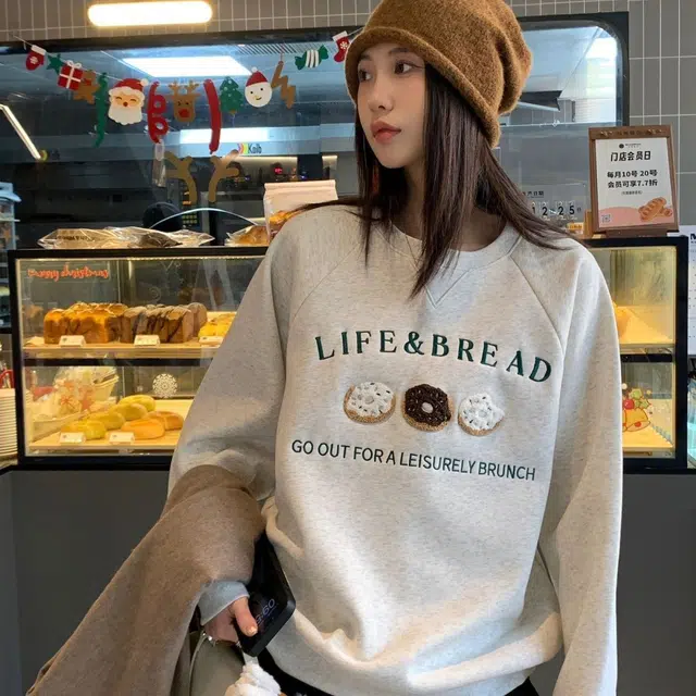 丝絮丝绸 韩版潮流时尚宽松舒适慵懒风上衣卫衣 女款