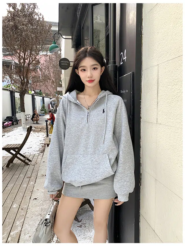 丝絮丝绸 美式潮牌时尚宽松舒适简约上衣卫衣 女款