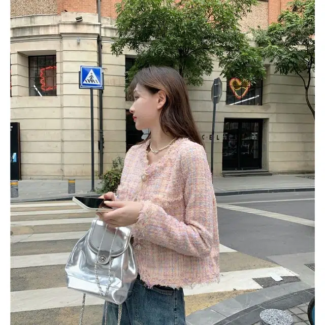 丝絮丝绸 气质优雅百搭名媛风小香风上衣截短外套 女款