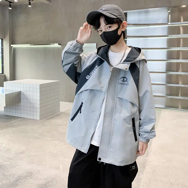 雅鹿夹克外套 休闲拼色舒适百搭 儿童款