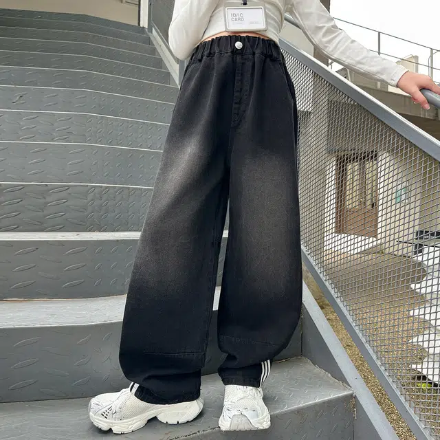 俞兆林牛仔裤 美式复古宽松拉条高街水洗做旧高级感时尚潮流微弹显高显瘦修身垂感休闲 青少年