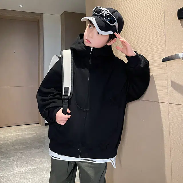 雅鹿夹克外套 连帽长袖洋气简约 儿童款