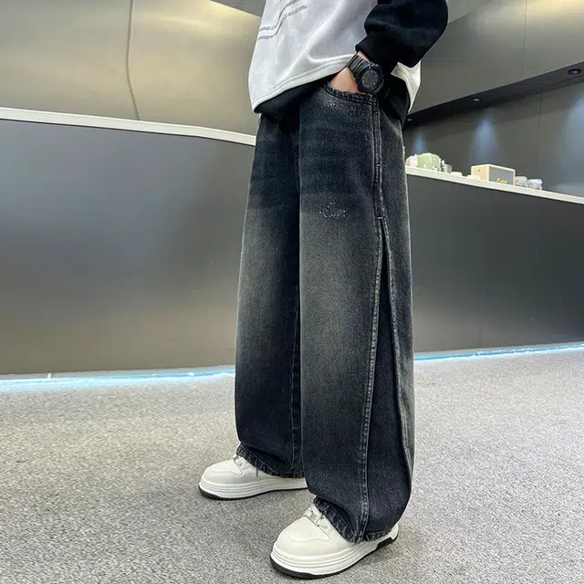 俞兆林牛仔裤 男大童酷帅柔软舒适潮范直筒户外健身跑步亲肤 青少年