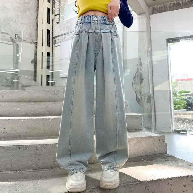俞兆林牛仔裤 美式复古高街水洗宽松做旧高级感时尚潮流微弹显高显瘦修身垂感休闲 青少年