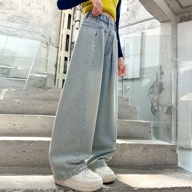 俞兆林牛仔裤 美式复古高街水洗宽松做旧高级感时尚潮流微弹显高显瘦修身垂感休闲 青少年