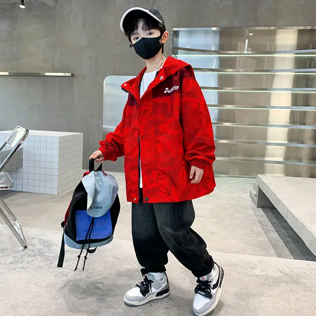 雅鹿夹克 洋气潮流百搭 黑色 儿童款