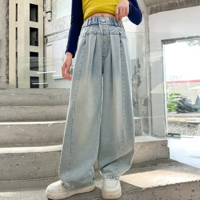 俞兆林牛仔裤 美式复古高街水洗宽松做旧高级感时尚潮流微弹显高显瘦修身垂感休闲 青少年