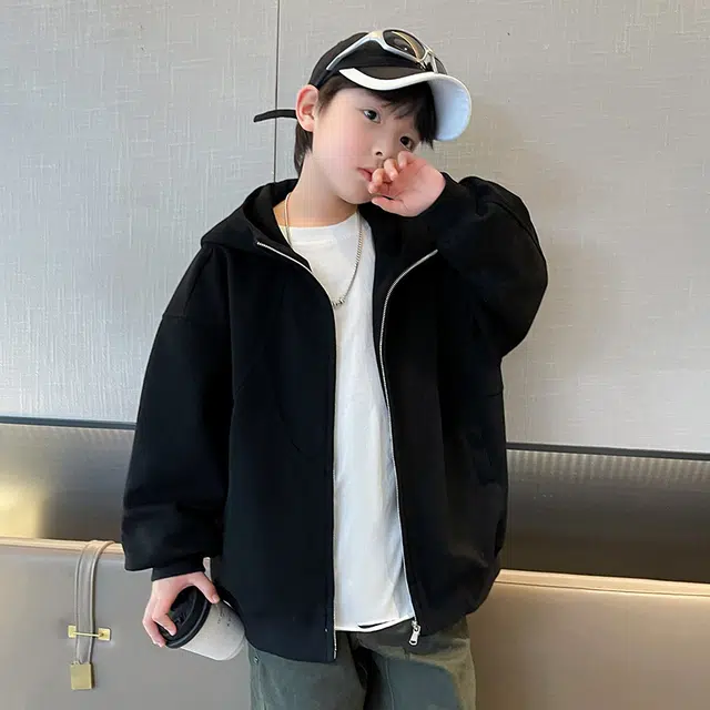 雅鹿夹克外套 连帽长袖洋气简约 儿童款