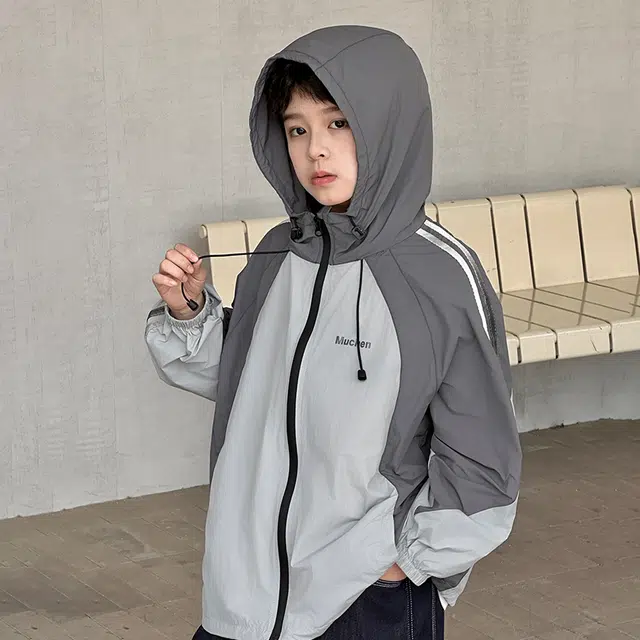 雅鹿夹克外套 舒适亲肤休闲 灰色 青少年