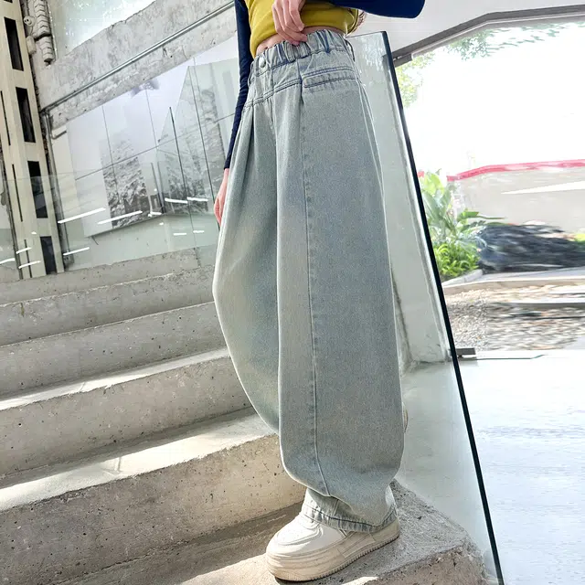 俞兆林牛仔裤 美式复古高街水洗宽松做旧高级感时尚潮流微弹显高显瘦修身垂感休闲 青少年