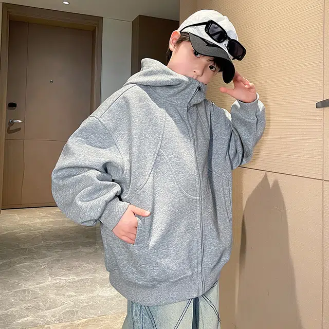 雅鹿夹克外套 连帽长袖洋气简约 儿童款