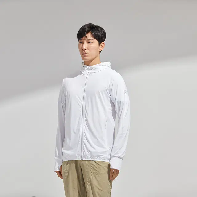 美力城 户外休闲防紫外线宽松连帽防晒服 男款