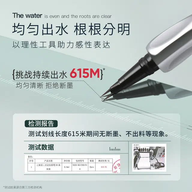 三资堂 二叉眉笔套装 正品 一笔多用 眉毛眼线下睫毛神器 不晕染不脱妆防水彩妆