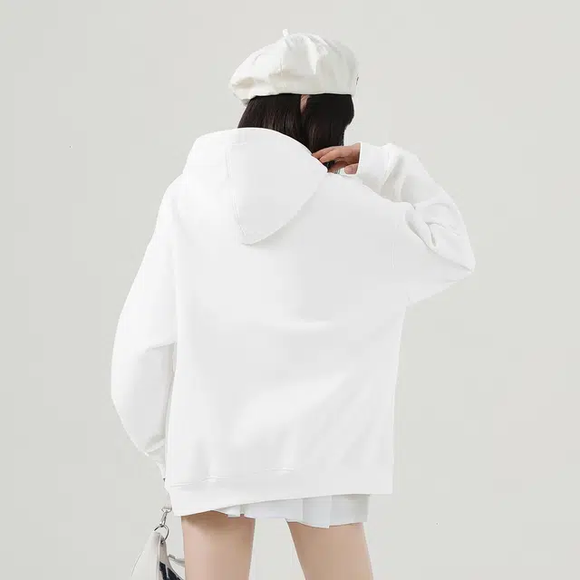 棉致 小砂纸星星简约基础无性别主义美式街头重磅加绒弹力柔软舒适抗皱挺括休闲透气套头连帽卫衣 男女同款