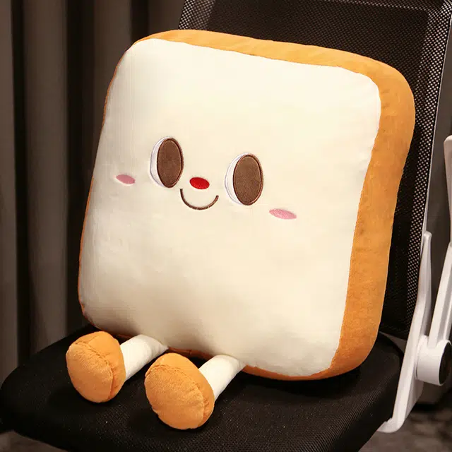 皮皮豆 鸡腿汉堡吐司 趣味 创意 可爱靠垫 柔软安抚 玩偶 毛绒公仔