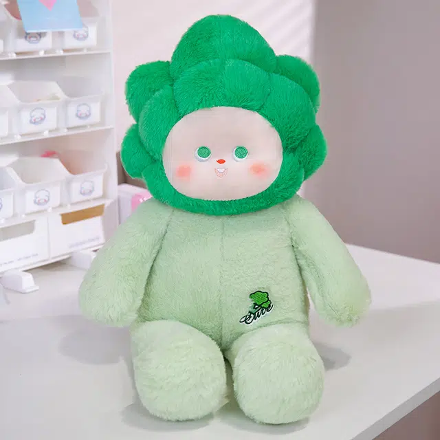 皮皮豆 蔬菜宝宝系列 可爱布娃娃 西蓝花茄子香菇西红柿抱枕 玩偶 毛绒公仔