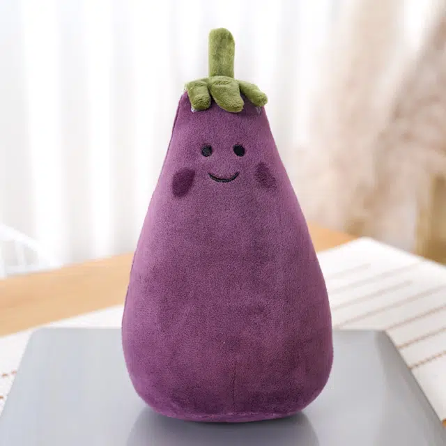 皮皮豆 茄子先生抱枕 可爱创意 搞怪棉花布娃娃 柔软治愈安抚枕 玩偶周边