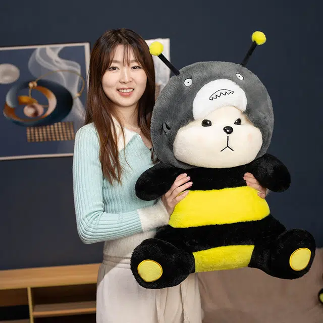 皮皮豆 创意变身鲨蜜 小蜜蜂 玩偶 毛绒公仔