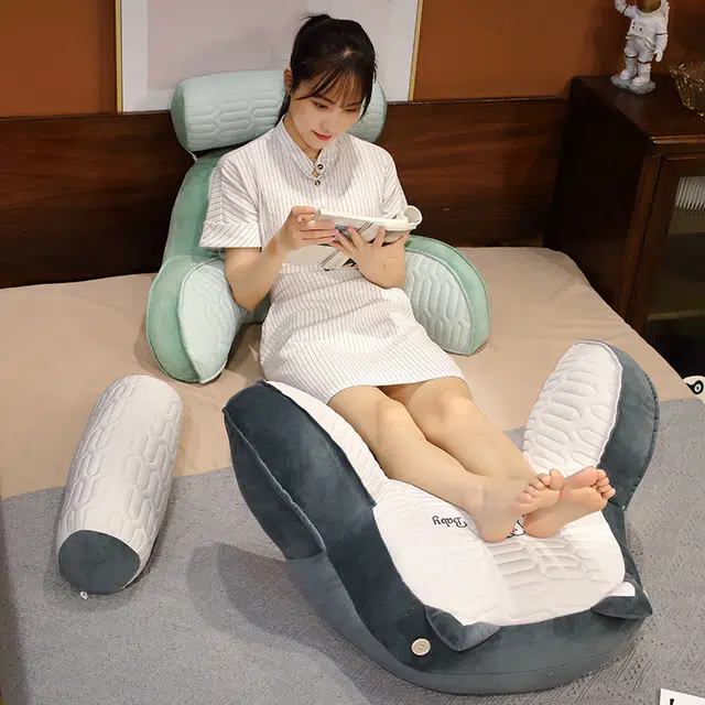 皮皮豆 乳胶护腰靠 凉感 玩偶周边 简约床头软包 靠垫 多色