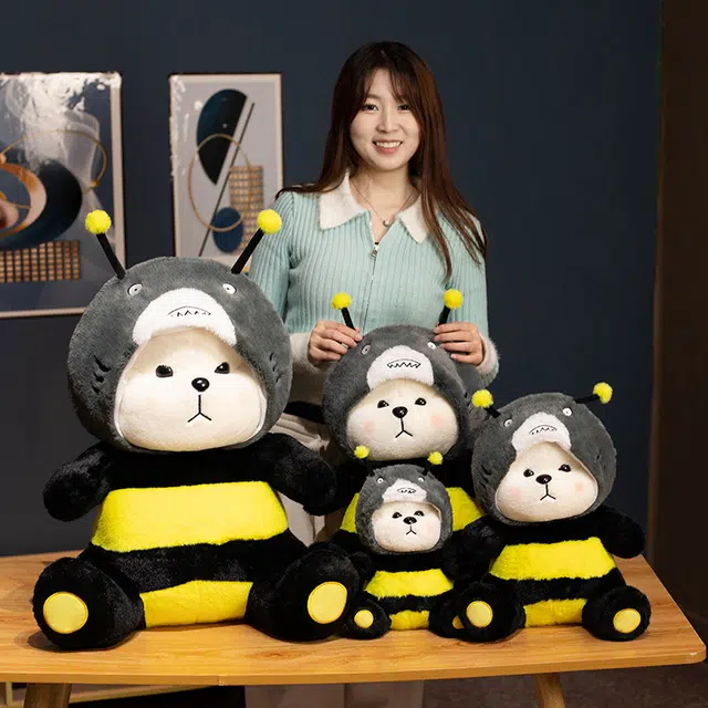 皮皮豆 创意变身鲨蜜 小蜜蜂 玩偶 毛绒公仔