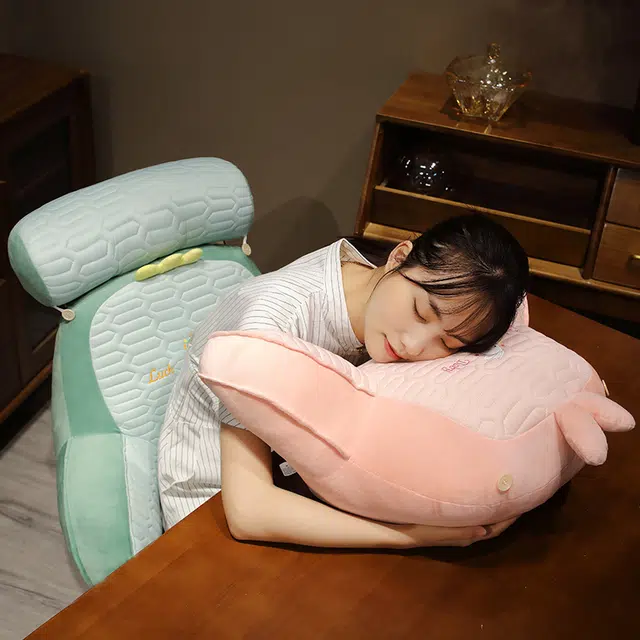 皮皮豆 乳胶护腰靠 凉感 玩偶周边 简约床头软包 靠垫 多色