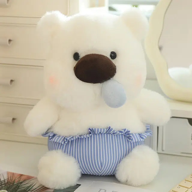 皮皮豆 超软萌流鼻涕的小熊 玩偶 毛绒公仔