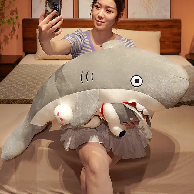 皮皮豆 创意鲨猫鲨狗 搞怪设计 玩偶 毛绒公仔