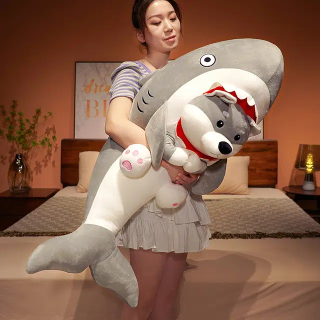 皮皮豆 创意鲨猫鲨狗 搞怪设计 玩偶 毛绒公仔