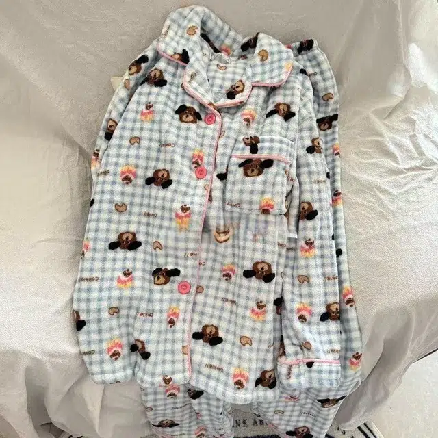 米囹 法兰绒女冬季加厚保暖甜美可爱珊瑚绒开衫翻领家居服睡衣套装 女款