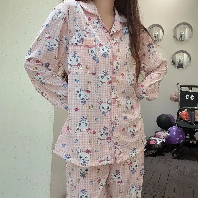 米囹 长袖长裤家居服睡衣套装 女款
