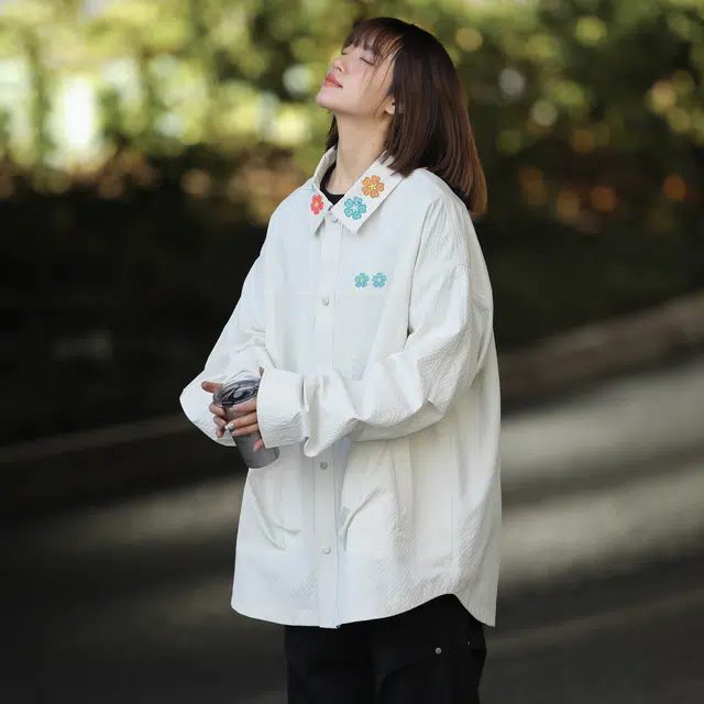 UPZCY UPF 50+ Floral Print Shirt