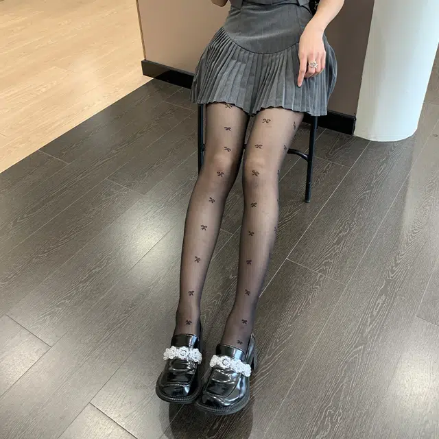 莫代尔 蝴蝶印花轻薄纯欲性感打底自然裸感一体式袜子防勾丝超薄轻便丝袜 女款